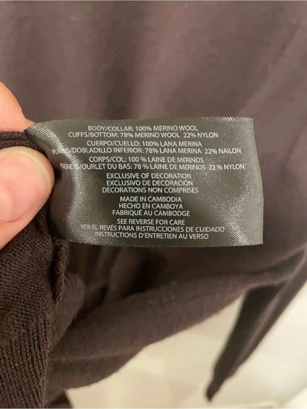 Banana Republic Men's Crewneck Sweater - Dark Brown